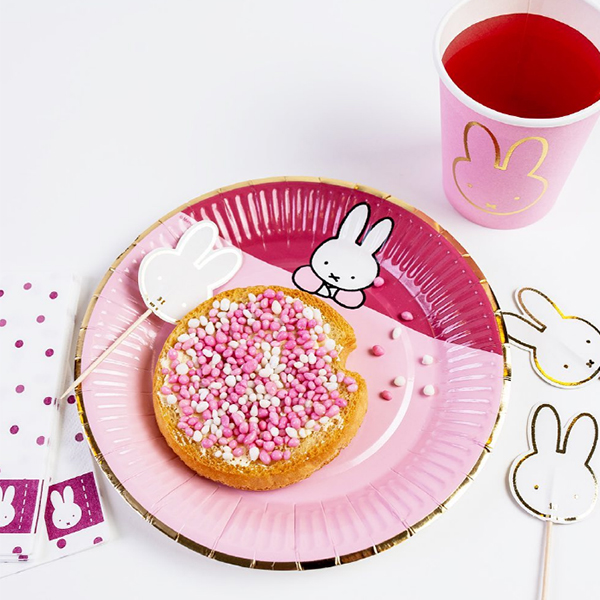 [하자]Miffy Plates - Pink (8개 세트)_HM43915008T13