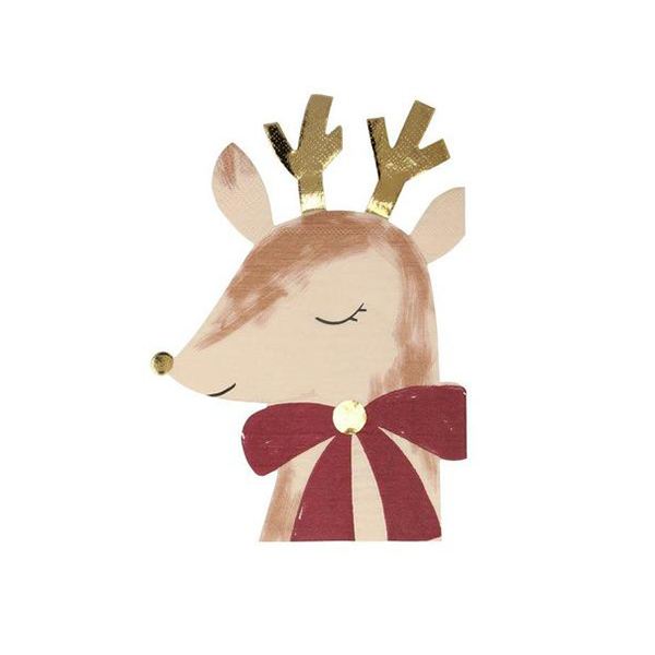 [메리메리]Reindeer With Bow Napkins(16개세트)_파티냅킨-ME208720