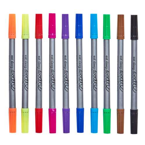 [잇슬립두들]doodle wash-out pen set: classic colours 워시 아웃 패브릭 펜