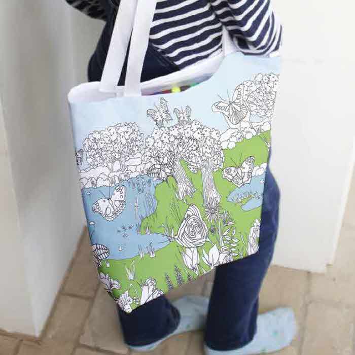 [잇슬립두들]colour & carry butterfly tote bag 컬러아트 가방