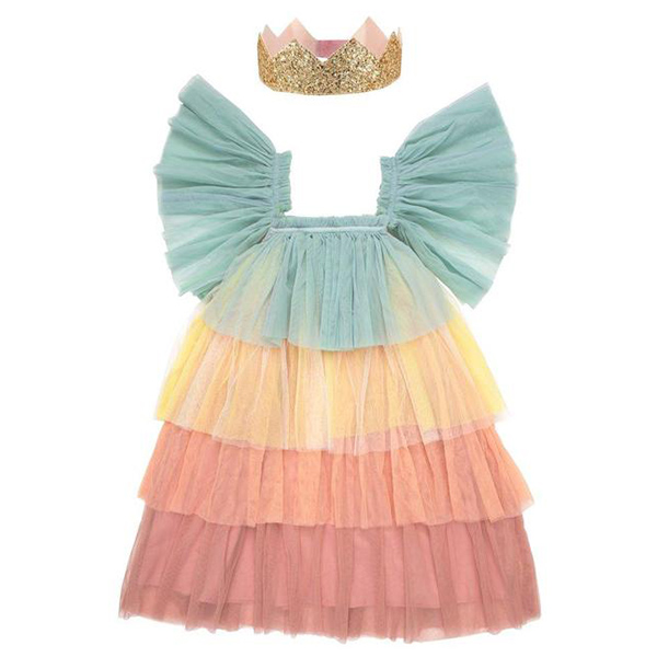 [메리메리]Rainbow Ruffle Princess Costume (5-6세-33인치)-ME215353