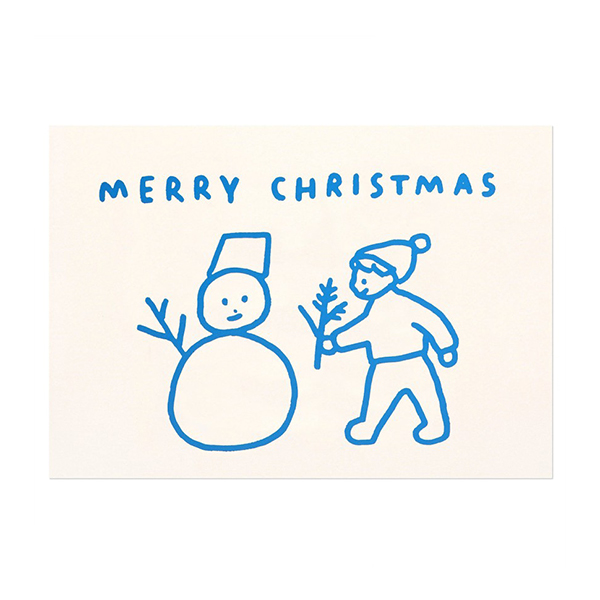 [제로퍼제로]눈사람_크리스마스 카드-ZP_ZPZXPC006