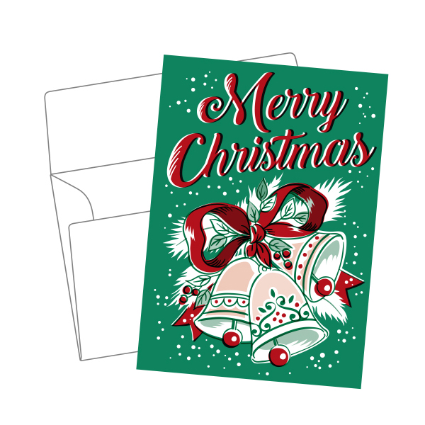 ☆[아프로캣]리소그라피 그리띵 카드_21 Christmas bell-APNSPCA021