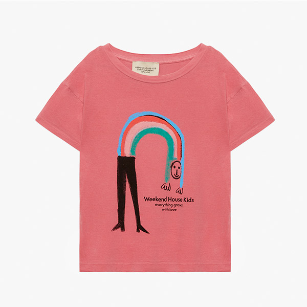 [위켄드하우스키즈] Rainbow 티셔츠-WH22KSSTSH0372PNK
