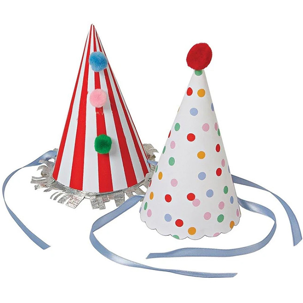 23RE[메리메리] Spots & Stripes Party Hats(8개 세트)_ME114139