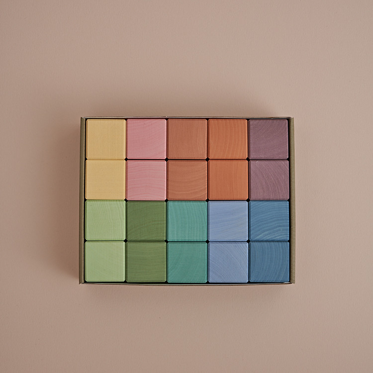 [ΰ׷]Earth pastel Cubes set, 20 cubes
