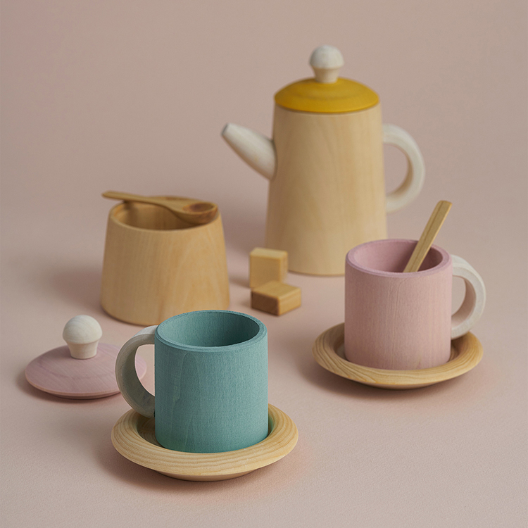 [라두가그레이즈]Tea set mustard and pink