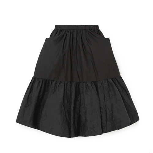 SS22[리틀크레이티브팩토리]Goth Skirt (black , cream)_스커트