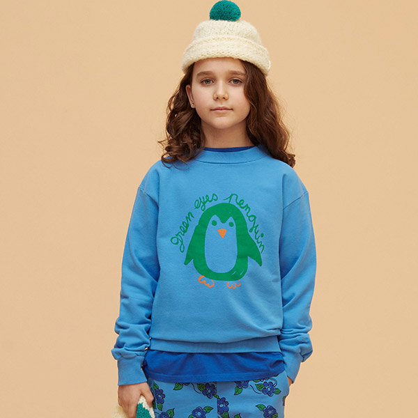 [위켄드하우스 1차] Penguin sweatshirt 스웨셔츠-WH22KASST0565BLU