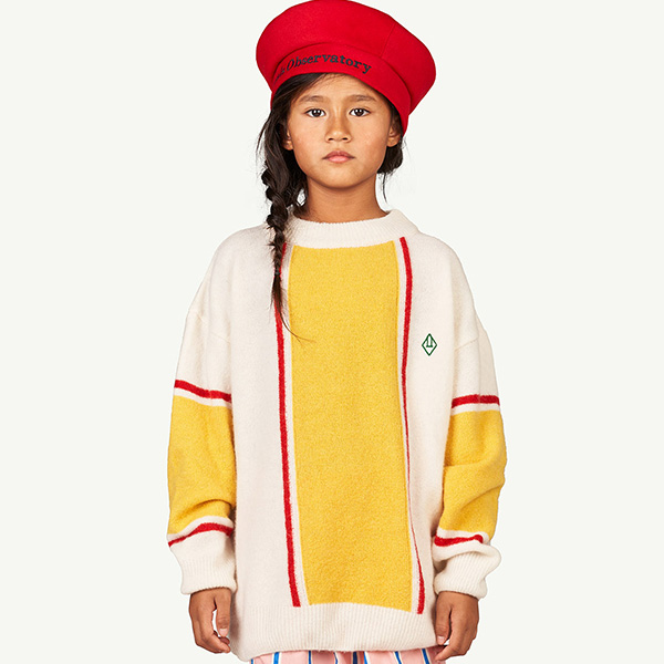 [타오]Yellow Tricolor Bull 스웨터-TA22KASWT0024YEW