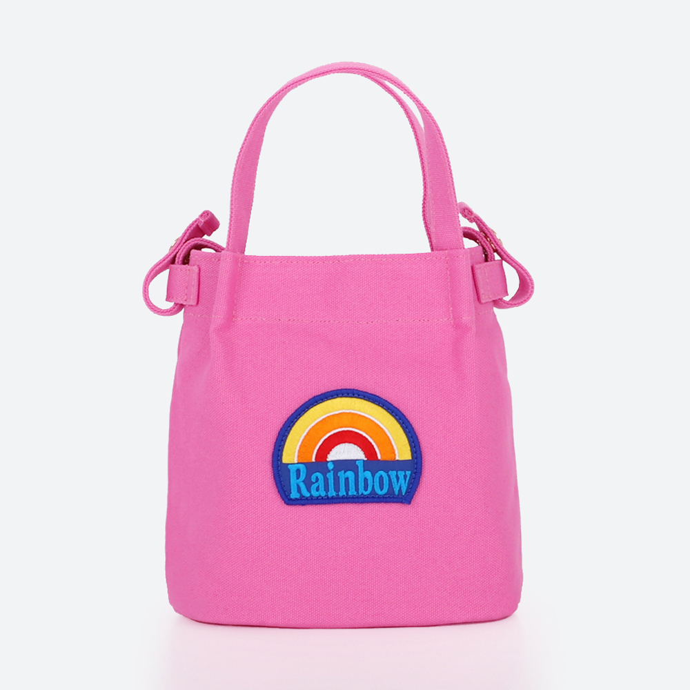 [Rainbow Wappen Bag]레인보우와펜백 버블껌핑크