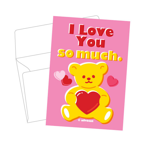 [아프로캣]리소그라피 그리띵 카드 29 lovme bear_love-APNNENCAD0029LOV