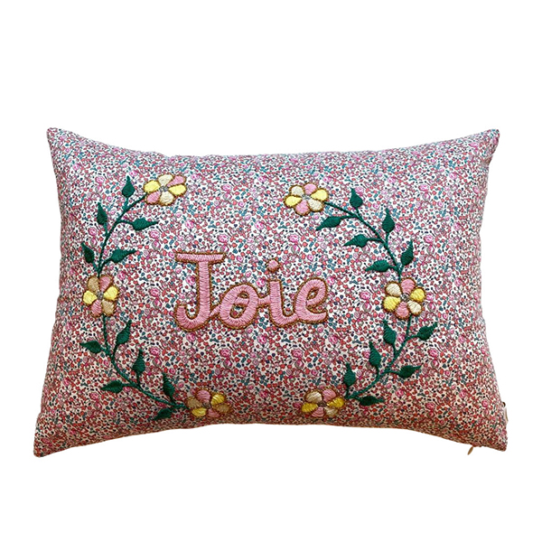 [까사오]Embroidered cushion Joie-CA00LNCUS1653JOI