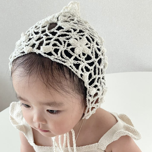 [마즈쿠리]Floral lace bonnet 플로랄 레이스 보넷