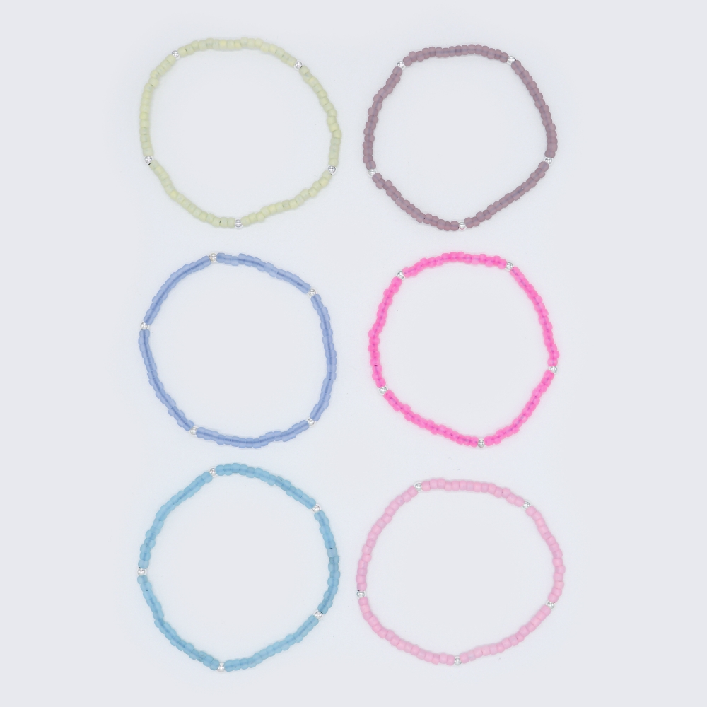 [봉보]젤리 소프트 컬러 레이어드 비즈 팔찌 Pinco soft color beads Bracelet
