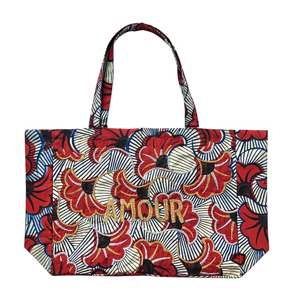 [까사오]Kossiwa wax bag embroidered AMOUR-CA00LNBAG0988AMO