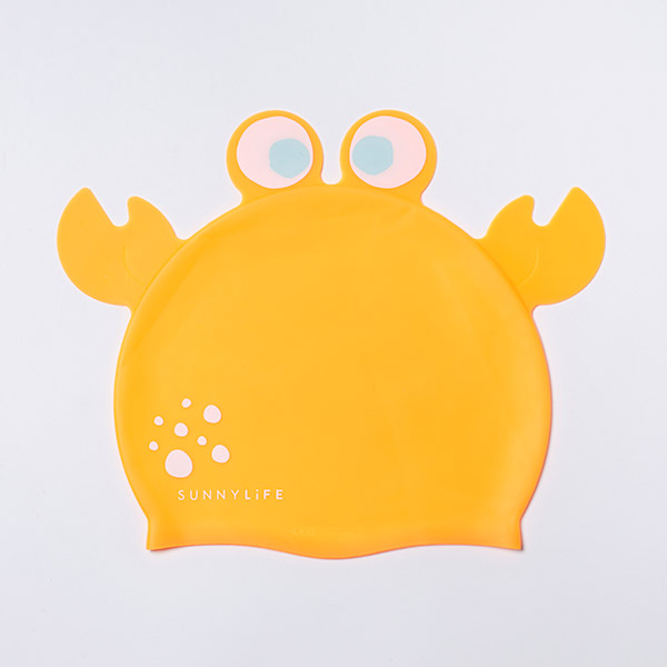 10%[써니라이프]Shaped Swimming Cap Sonny the Sea Creature Neon Orange_꽃게 네온 오렌지 수영모_S3VCAPSO