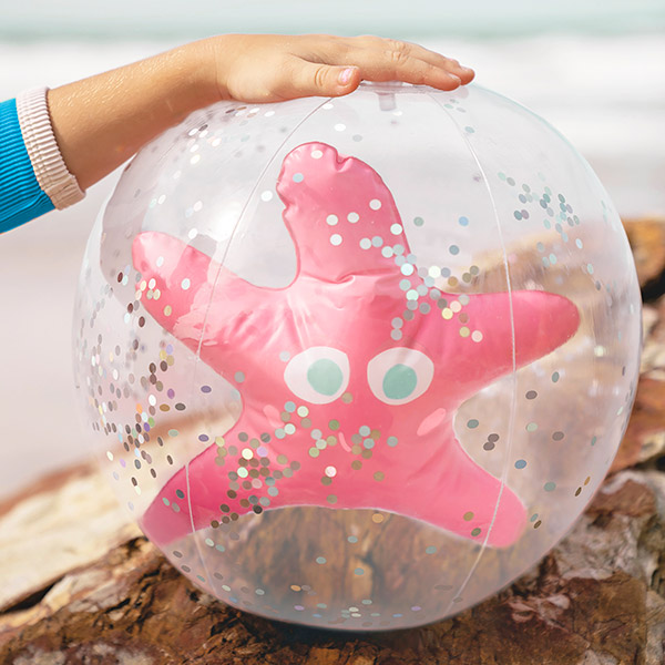 [써니라이프]3D Inflatable Beach Ball Ocean Treasure Rose_3D 불가사리 비치볼_S3PB3DOT