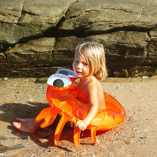 [써니라이프]Kiddy Pool Ring Sonny the Sea Creature Neon Orange_튜브-S3LKPOSO