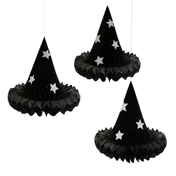 [޸޸]Hanging Honeycomb Witch Hat Decorations-ME268816