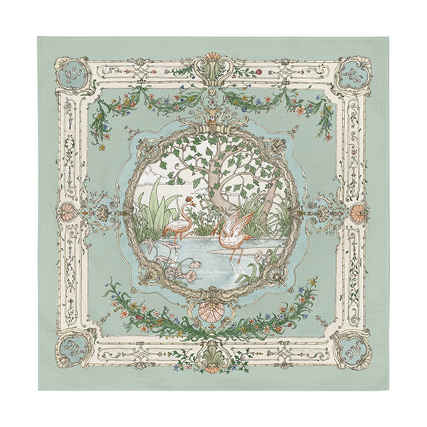 AW23[아뜰리에슈]Tapestry Olive Green 블랭킷-AC00LNBLK0010MUL