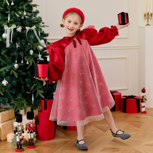 [노엘드엠마] Jewel Bonbon Dress-Christmas Red