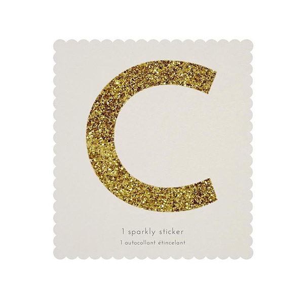 1222[޸޸]C Gold Glitter Alphabet Sticker Refill-ME139843
