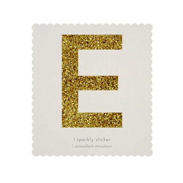 1222[޸޸]E Gold Glitter Alphabet Sticker Refill-ME139861