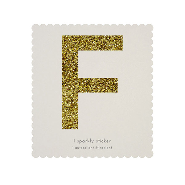 1222[޸޸]F Gold Glitter Alphabet Sticker Refill-ME139870