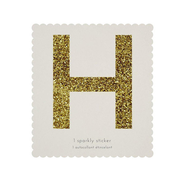 1222[޸޸]H Gold Glitter Alphabet Sticker Refill-ME139888
