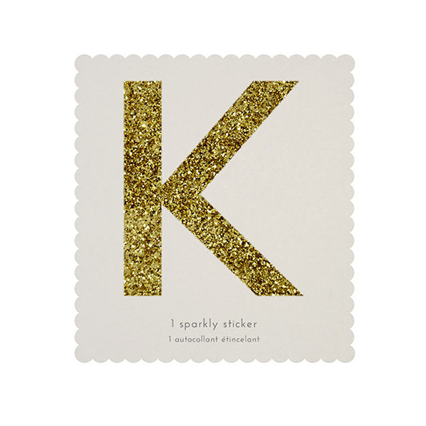 1222[޸޸]K Gold Glitter Alphabet Sticker Refill-ME139915