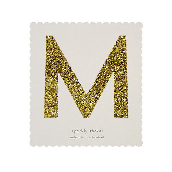 1222[޸޸]M Gold Glitter Alphabet Sticker Refill-ME139933