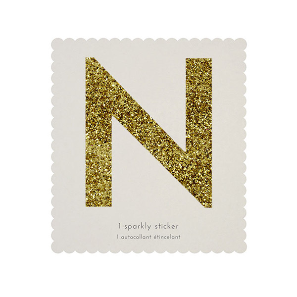 1222[޸޸]N Gold Glitter Alphabet Sticker Refill-ME139942