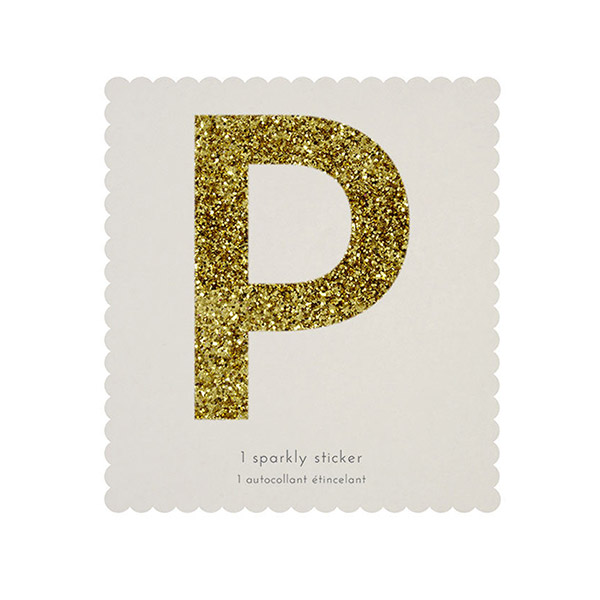 1222[޸޸]P Gold Glitter Alphabet Sticker Refill-ME139960