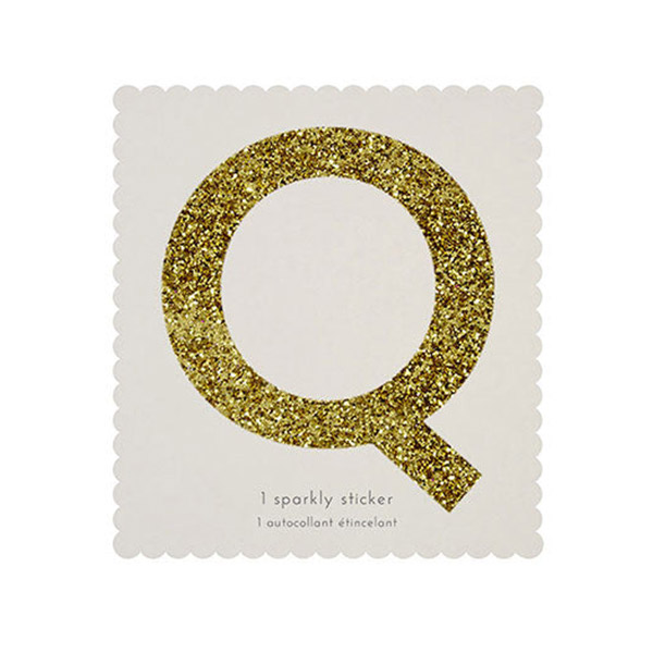 1222[޸޸]Q Gold Glitter Alphabet Sticker Refill-ME139969
