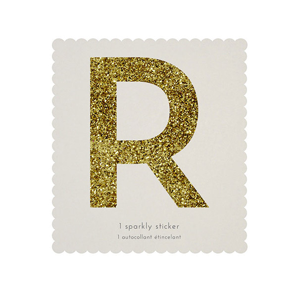 1222[޸޸]R Gold Glitter Alphabet Sticker Refill-ME139978