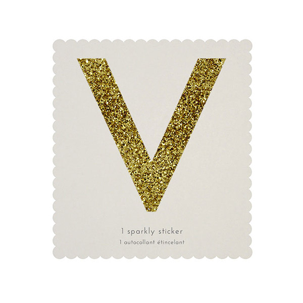 1222[޸޸]V Gold Glitter Alphabet Sticker Refill-ME140014