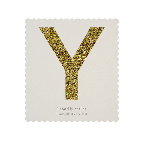 1222[޸޸]Y Gold Glitter Alphabet Sticker Refill-ME140041