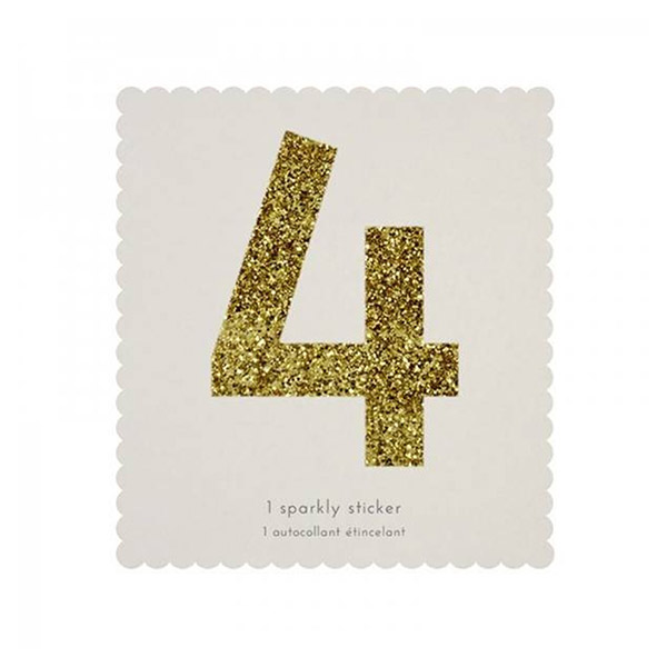 1222[޸޸]4 Gold Glitter Number Sticker Refill-ME140086