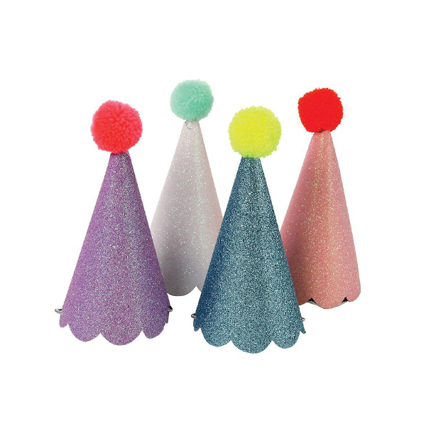 [޸޸]Glitter Party Hats With Pom Poms(8Ʈ)_Ƽ-ME145981
