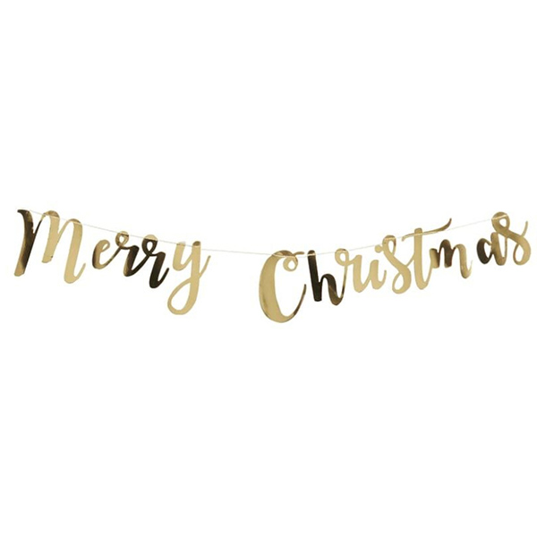 [진저레이]Gold Foiled Merry Christmas Bunting_MS204GGP