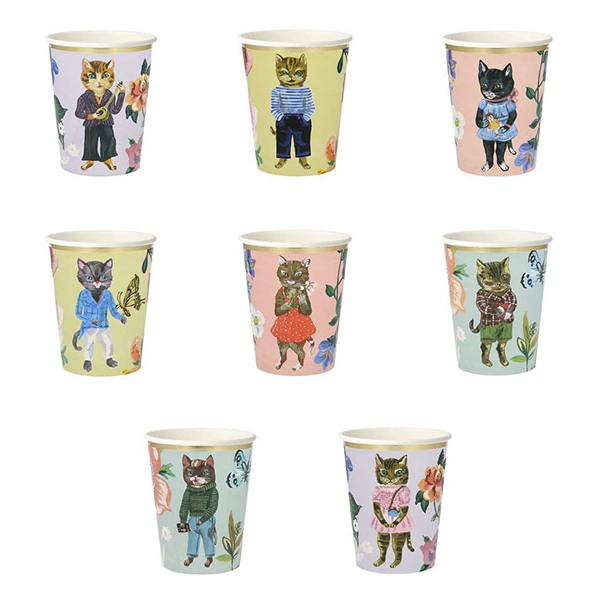 [޸޸]Nathalie Lete Flora Cat Party Cups(8Ʈ)_Ƽ-ME201651