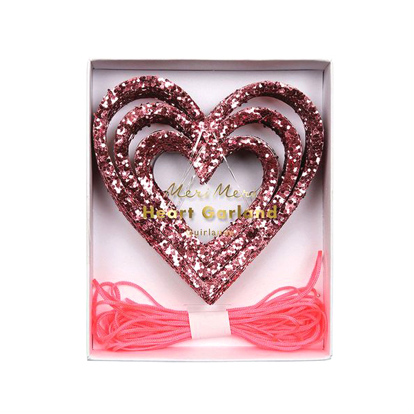 [메리메리]Pink Glitter Hearts Garland_ME200628