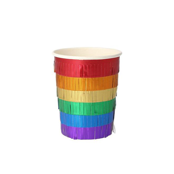 [메리메리]Rainbow Fringe Party Cups (8개 세트)_ME206182