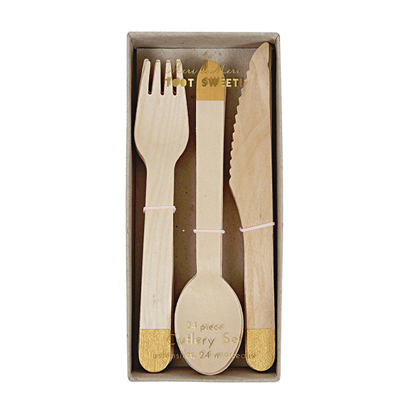 [޸޸]Wooden Cutlery Set - Gold(8Ʈ)_-ME143425