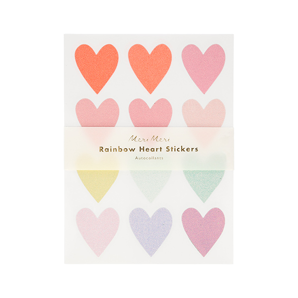 23RE[메리메리]Pastel Heart Glitter Stickers(10개 세트)_ME206209