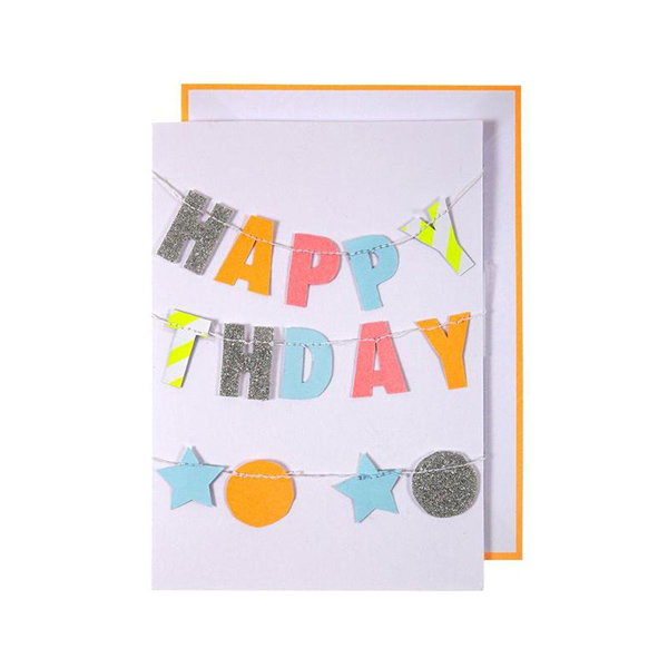 [메리메리]Neon Birthday Garland Card (봉투 포함)_ME159562