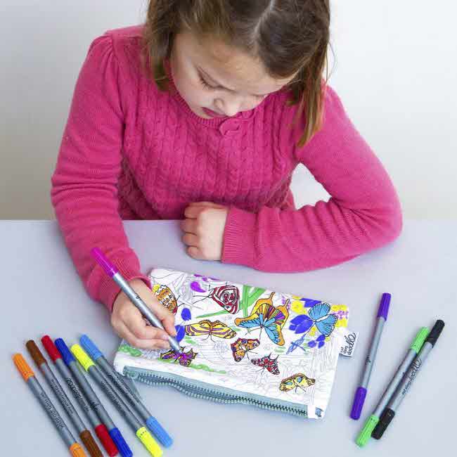 [սε]butterfly pencil case - colour in & learn ÷Ʈ 