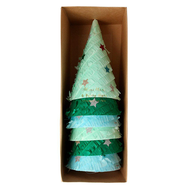[޸޸]Fringed Christmas Tree Party Hats(6Ʈ)_Ƽ-ME217774