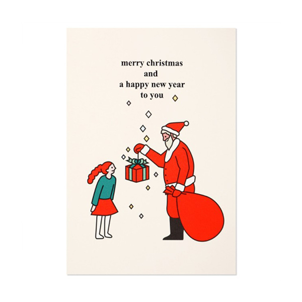 [제로퍼제로]산타&소녀_크리스마스 카드-ZP_ZPZIXC001